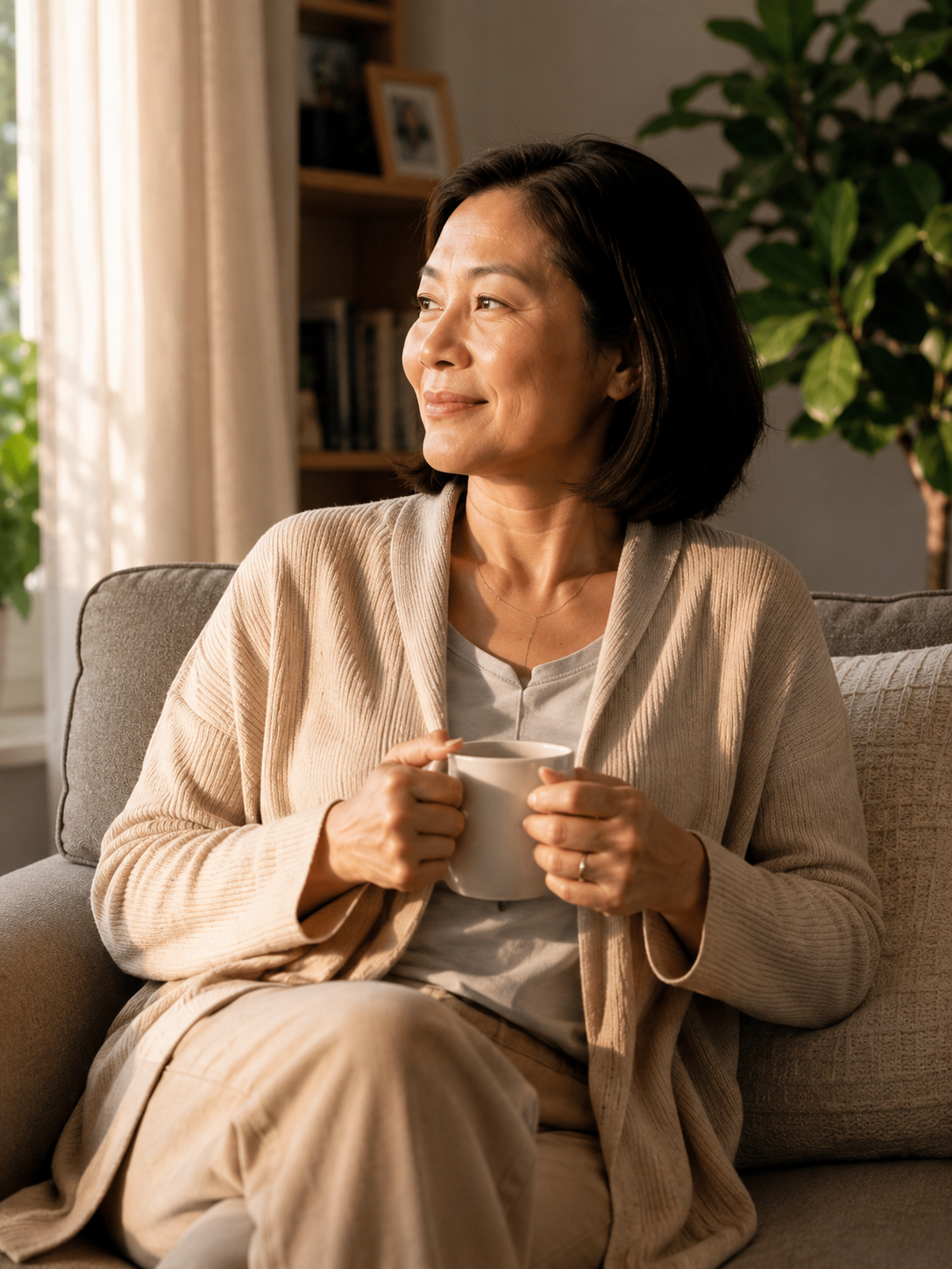 Woman embracing menopause with confidence