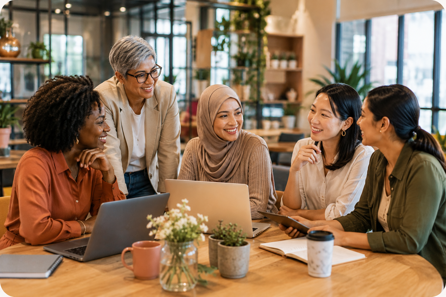 Women collaborating